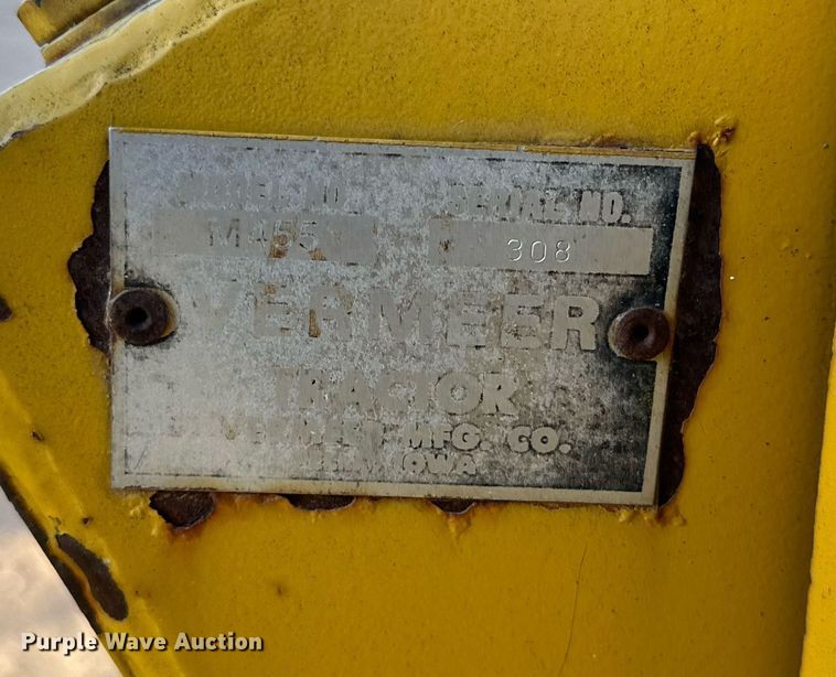 image for item JT9211 1986 Vermeer M455  trencher