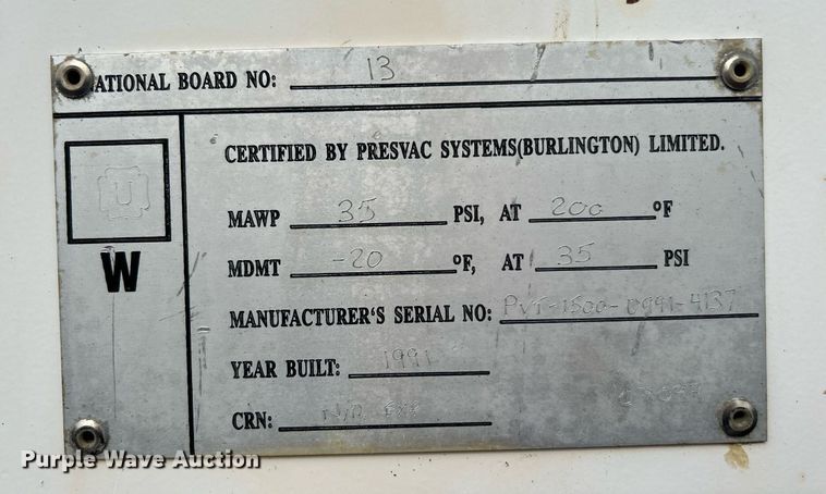 image for item KH9639 2005 Sterling Acterra  vacuum truck