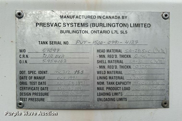 image for item KH9639 2005 Sterling Acterra  vacuum truck