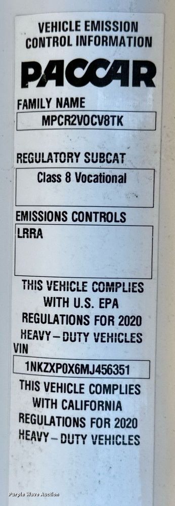 image for item KT9111 2021 Kenworth T880  dump truck