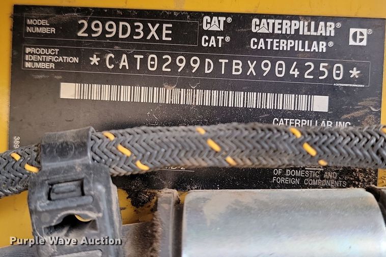 image for item KT9989 2022 Caterpillar 299D3XE  tracked skid steer loader