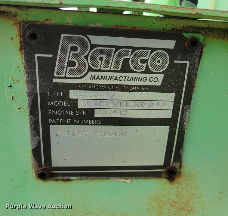 image for item KT9990 Barco Manufacturing Barcomill 100 R 40  milling machine