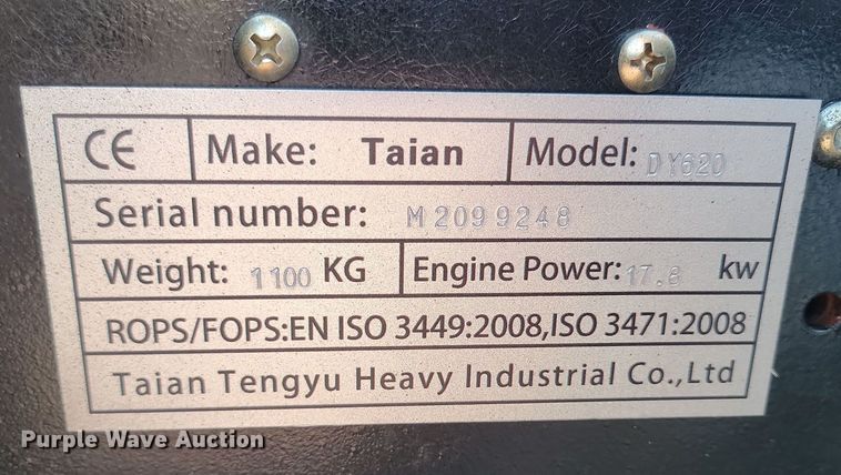 image for item KT9991 Taian DY620  compact wheel loader