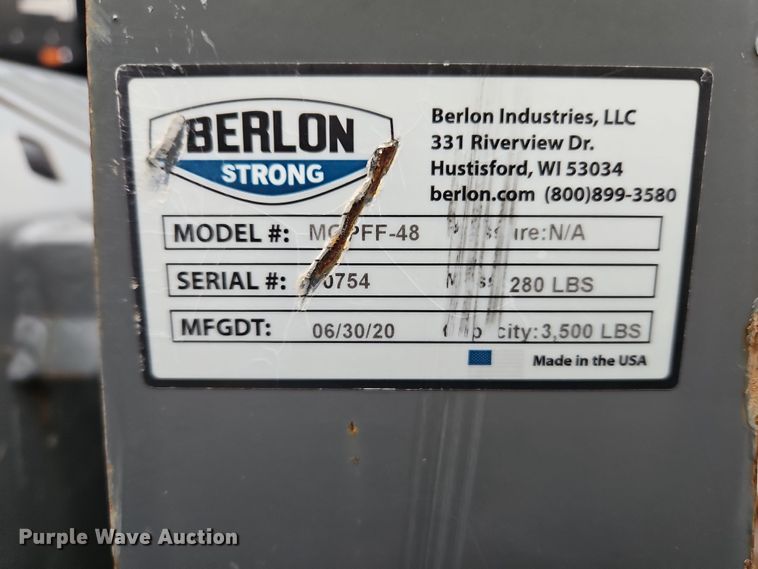 image for item LB9617 Berlon   compact wheel loader buckets and forks