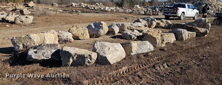 image for item LB9670 (24) ton of decorative limestone boulders