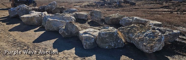 image for item LB9670 (24) ton of decorative limestone boulders