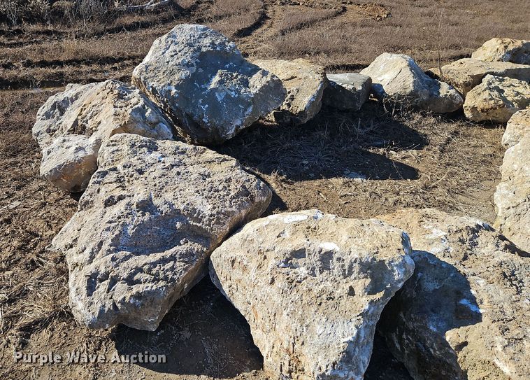 image for item LB9670 (24) ton of decorative limestone boulders