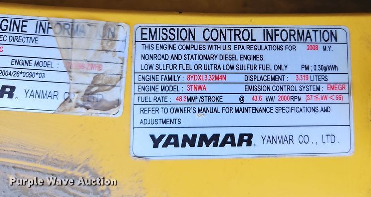 image for item LB9672 2009 John Deere 60D  mini excavator