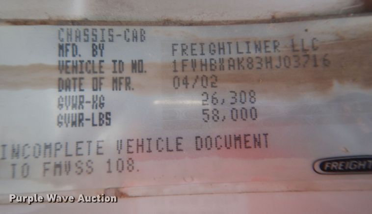 image for item LC9402 2003 Freightliner FL80  bucket truck