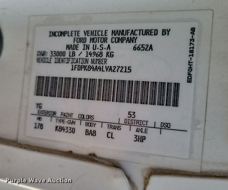 image for item LC9447 1990 Ford F800  bucket truck