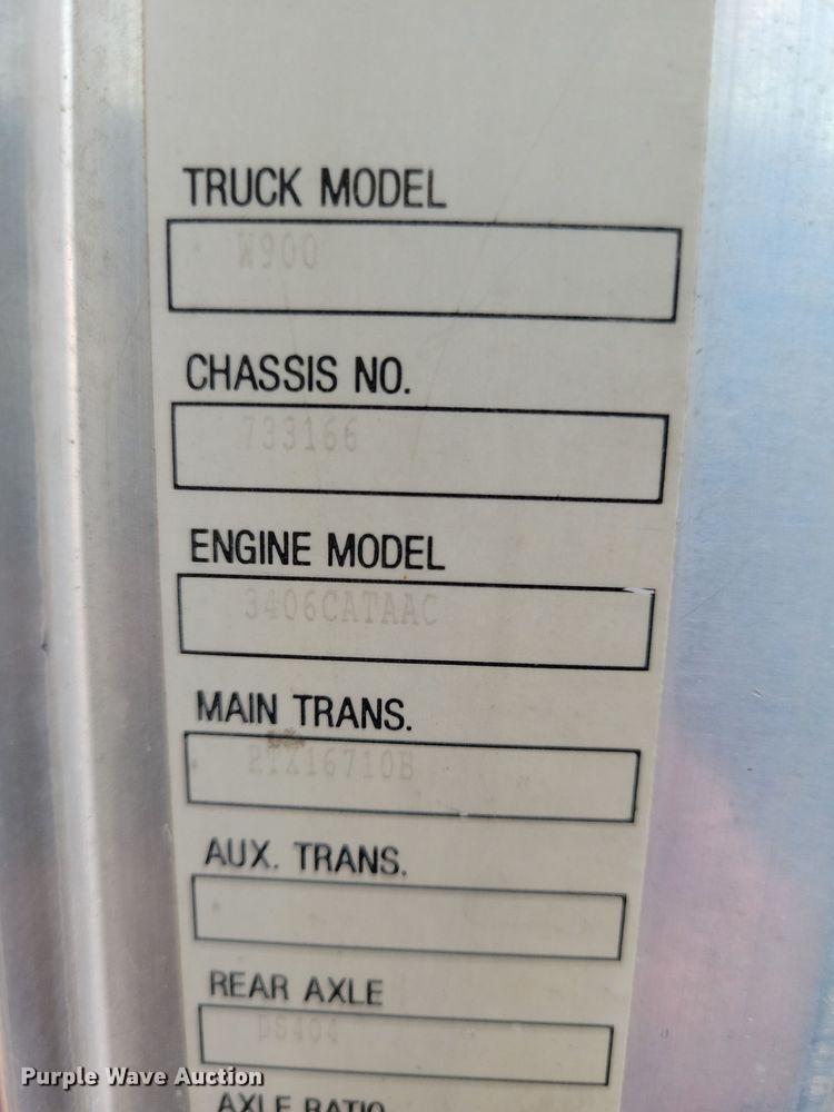 image for item LC9453 1997 Kenworth W900  dump truck