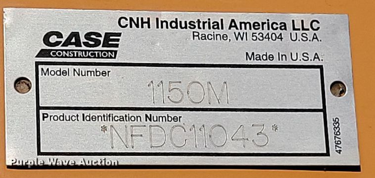 image for item LD9055 2015 Case 1150M LT  dozer