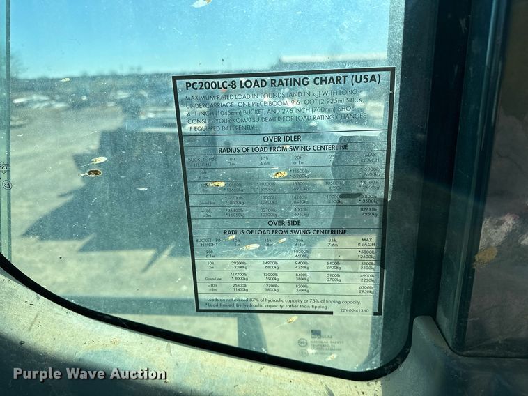 image for item LD9073 2007 Komatsu PC200LC-8  excavator