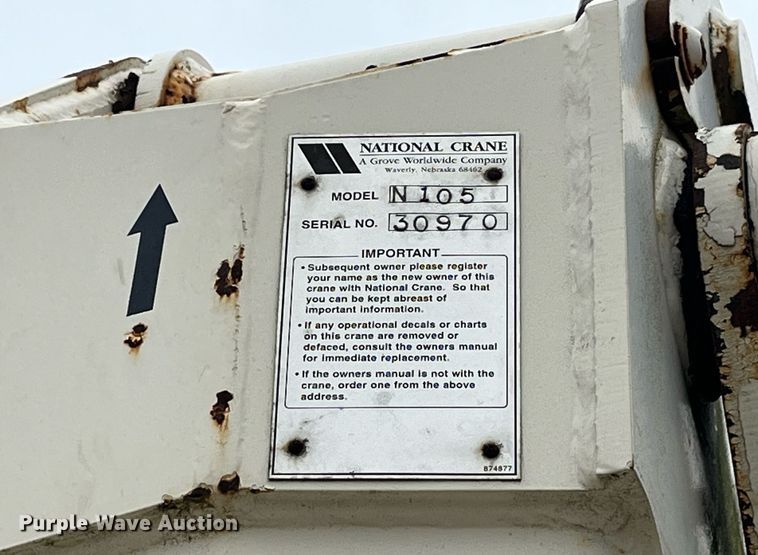 image for item LD9873 National N105  crane