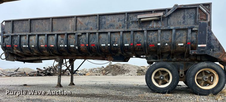 image for item LD9898 1997 Shop built  end dump trailer