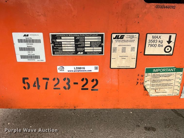 image for item LD9916 2012 JLG 450A  boom lift
