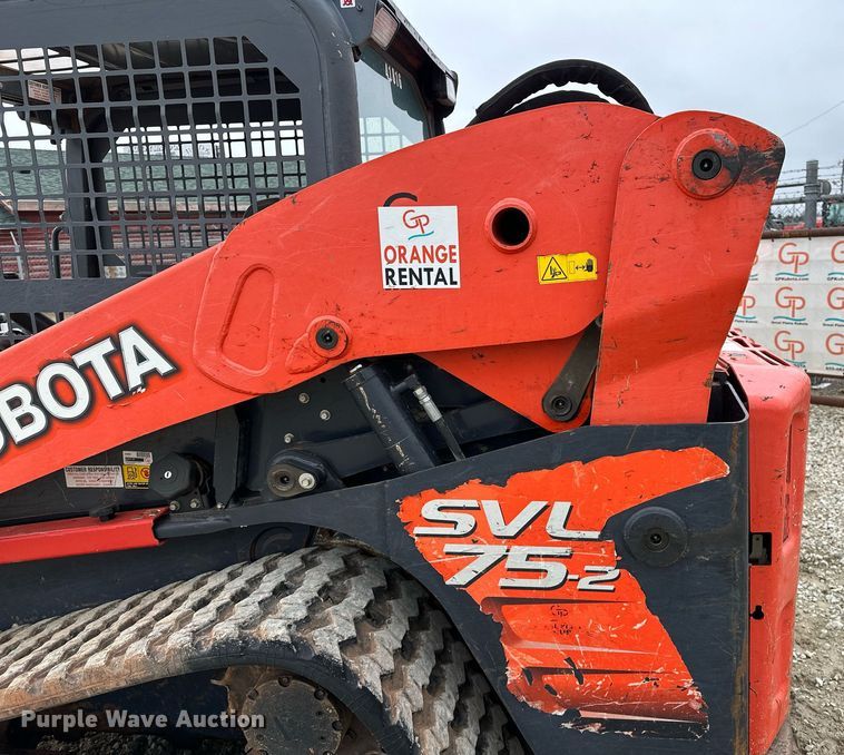 image for item LK9618 2019 Kubota SVL75-2  tracked skid steer loader