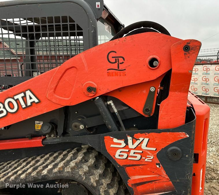 image for item LK9620 2019 Kubota SVL65-2  tracked skid steer loader