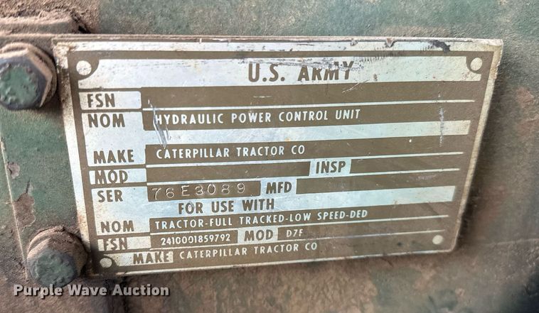 image for item LK9622 Caterpillar D7F  dozer