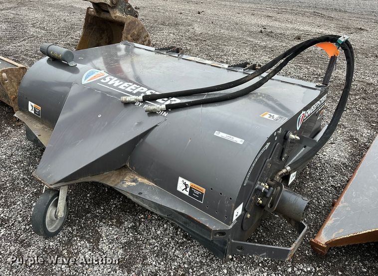 image for item LK9636 2019 Paladin Sweepster VRS6M-0022  skid steer sweeper