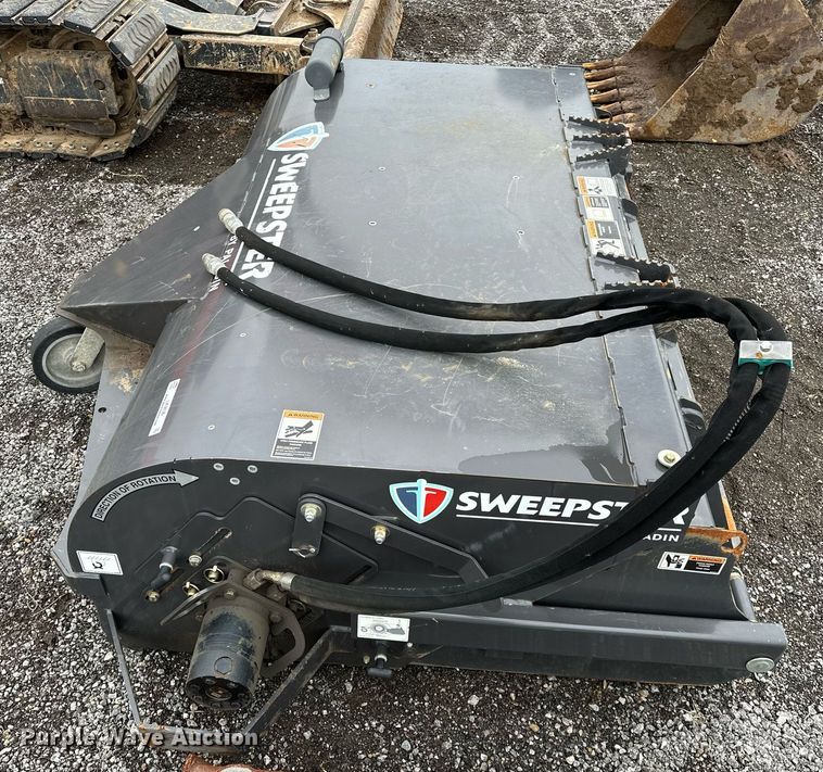 image for item LK9636 2019 Paladin Sweepster VRS6M-0022  skid steer sweeper