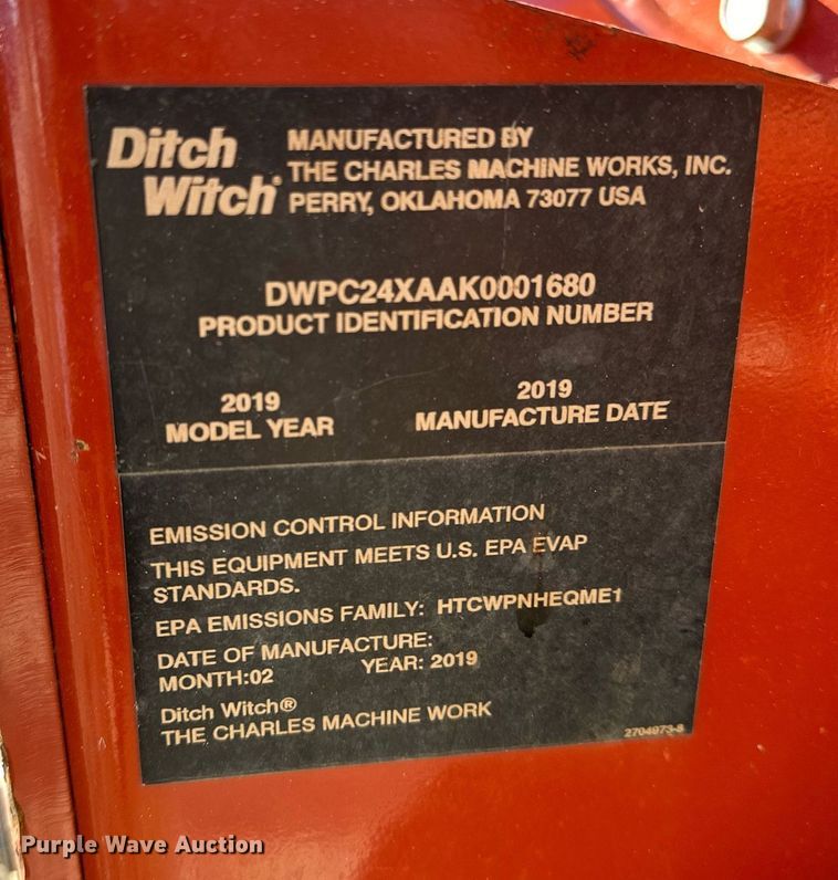 image for item LK9644 2019 Ditch Witch C24X  trencher