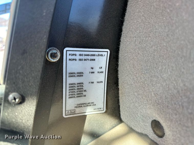 image for item LK9645 2022 Caterpillar 299D3XE  tracked skid steer loader