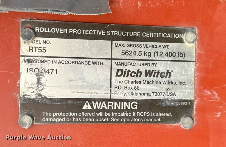 image for item LK9682 2015 Ditch Witch RT55  rock saw