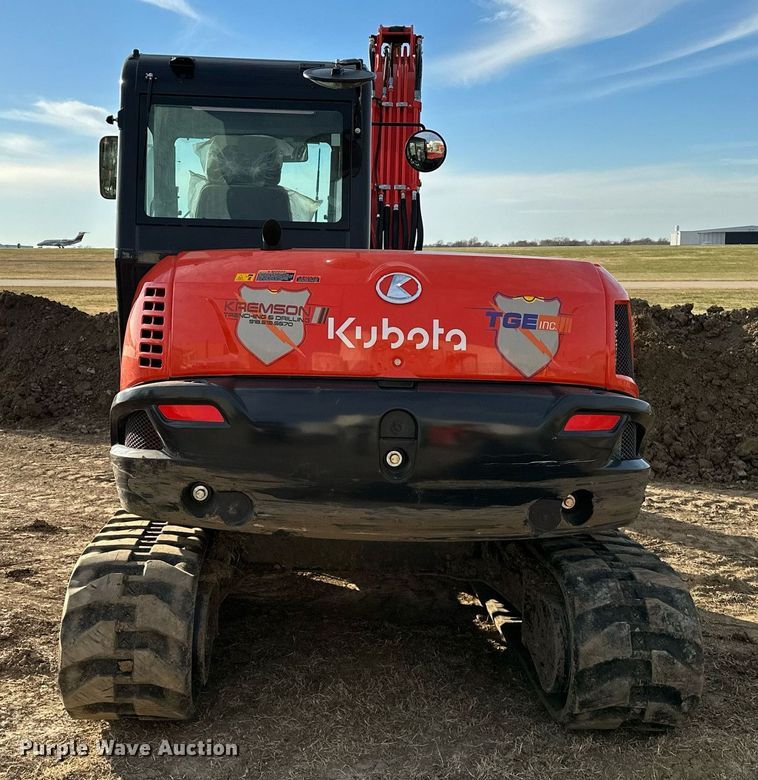 image for item LK9689 2022 Kubota KX080-4S2  mini excavator