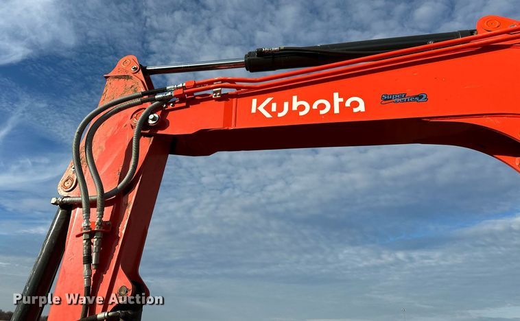 image for item LK9689 2022 Kubota KX080-4S2  mini excavator