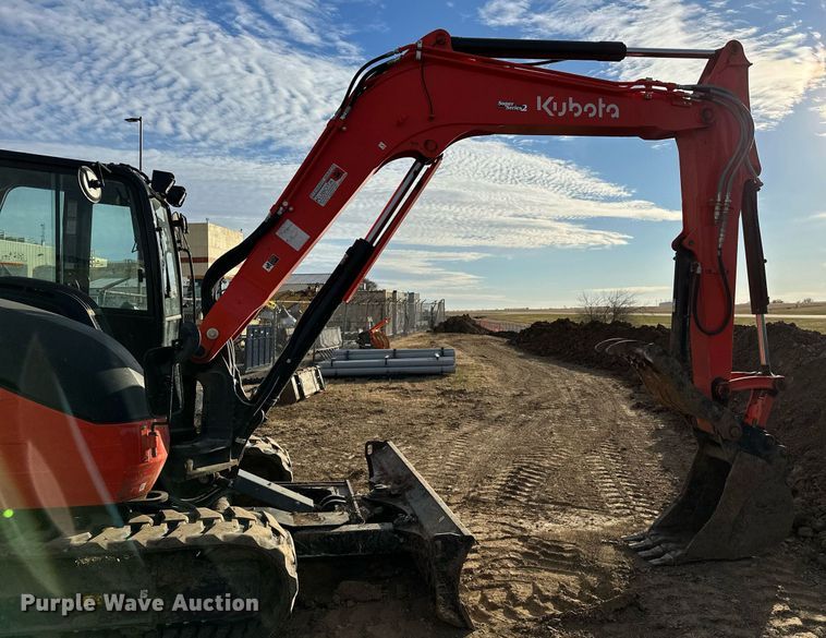 image for item LK9689 2022 Kubota KX080-4S2  mini excavator