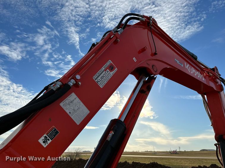 image for item LK9689 2022 Kubota KX080-4S2  mini excavator