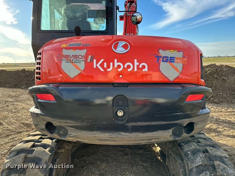 image for item LK9689 2022 Kubota KX080-4S2  mini excavator