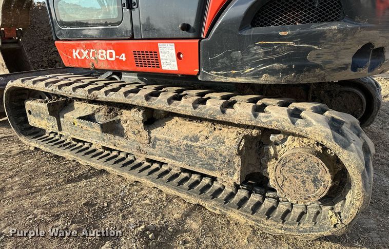 image for item LK9689 2022 Kubota KX080-4S2  mini excavator