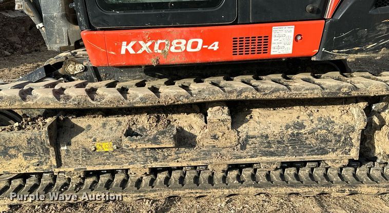 image for item LK9689 2022 Kubota KX080-4S2  mini excavator