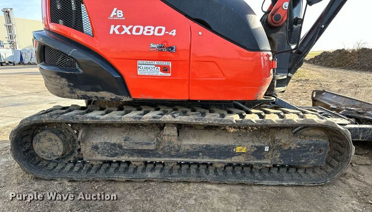 image for item LK9689 2022 Kubota KX080-4S2  mini excavator