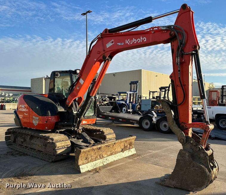 image for item LK9690 2021 Kubota KX080-4S2  mini excavator