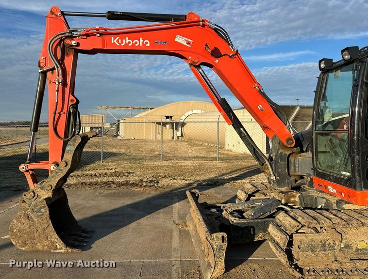 image for item LK9690 2021 Kubota KX080-4S2  mini excavator