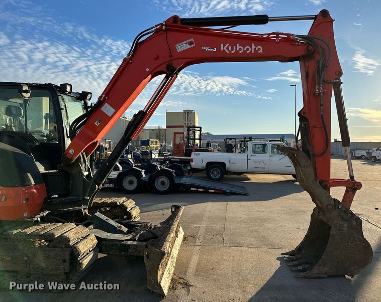 image for item LK9690 2021 Kubota KX080-4S2  mini excavator