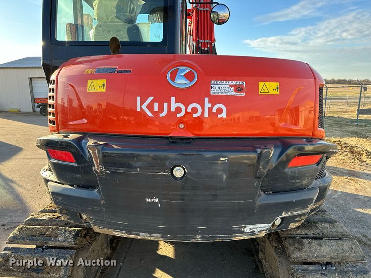 image for item LK9690 2021 Kubota KX080-4S2  mini excavator