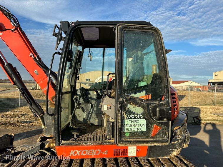 image for item LK9690 2021 Kubota KX080-4S2  mini excavator