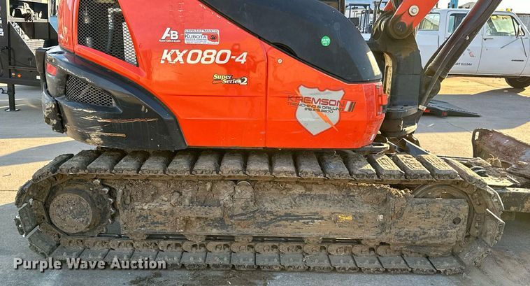 image for item LK9690 2021 Kubota KX080-4S2  mini excavator