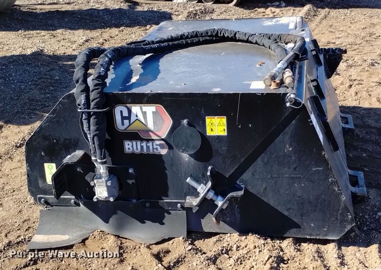image for item LN9902 2021 Caterpillar BU115  skid steer sweeper