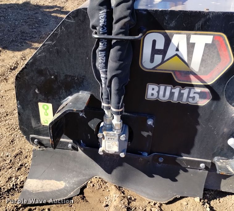 image for item LN9902 2021 Caterpillar BU115  skid steer sweeper