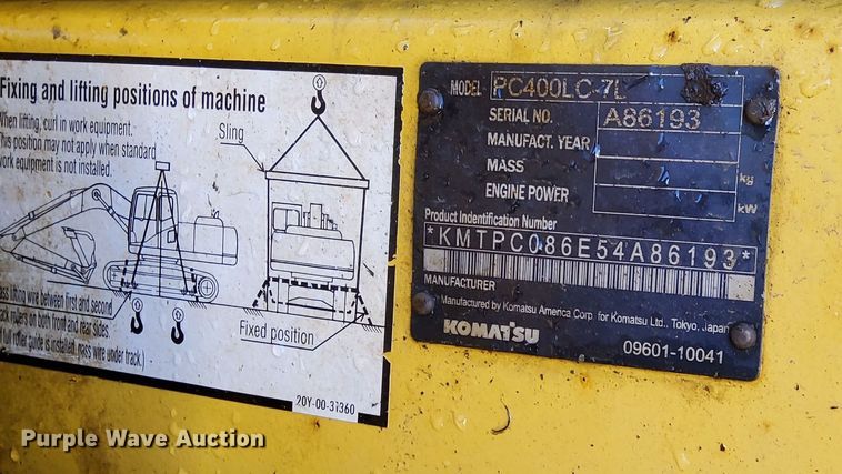 image for item LO9383 2004 Komatsu PC400LC-7L  excavator