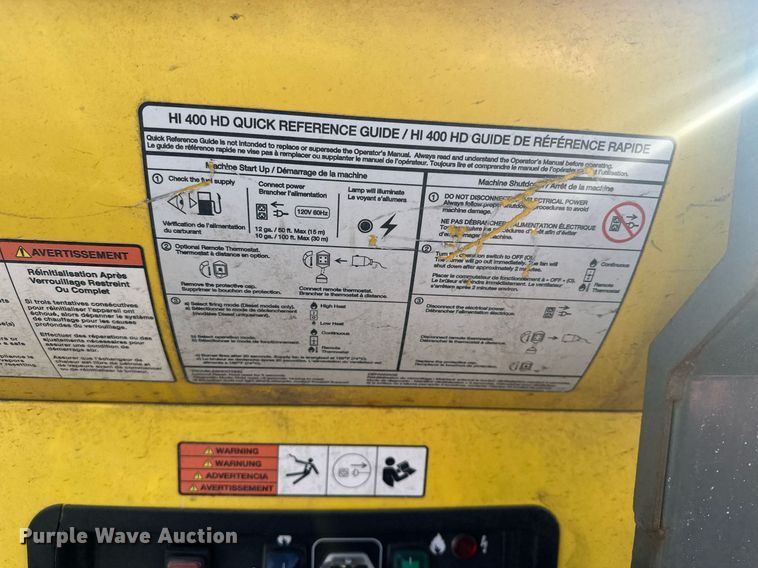 image for item LO9394 2014 Wacker Neuson HI400 HD  shop heater