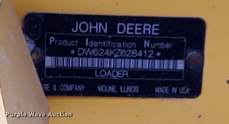 image for item LO9402 2010 John Deere 624K  wheel loader