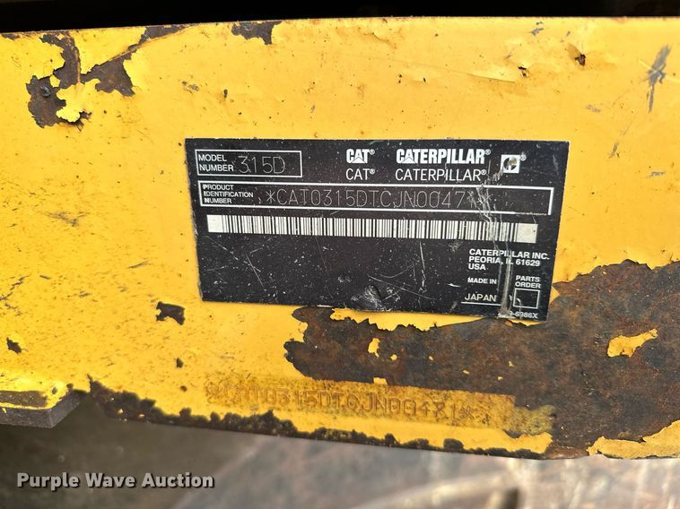 image for item LO9406 2008 Caterpillar 315D L  excavator