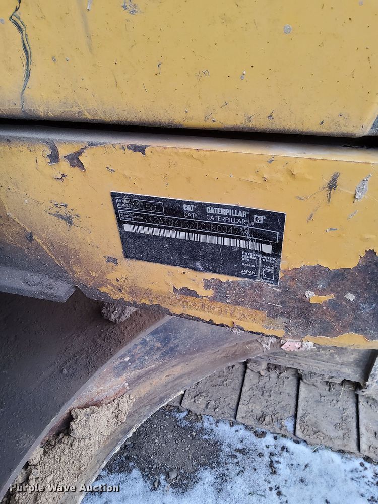 image for item LO9406 2008 Caterpillar 315D L  excavator