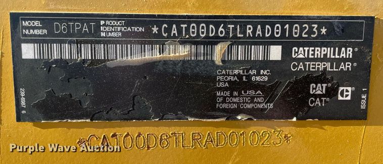 image for item LV9259 2017 Caterpillar D6T  dozer